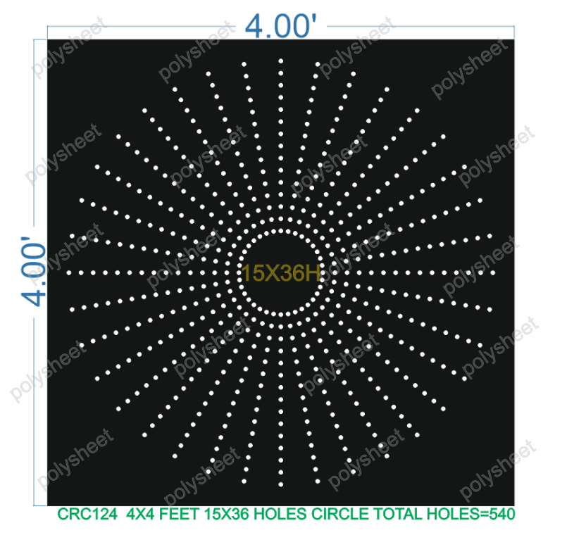 CRC124	4X4 FEET 15X36 HOLES CIRCLE TOTAL HOLES=540