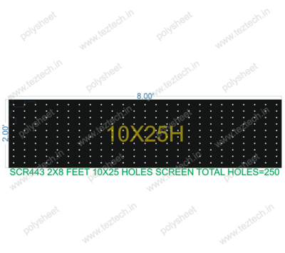 SCR443 2X8 FEET 10X25 HOLES SCREEN TOTAL HOLES=250
