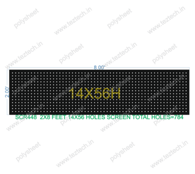 SCR448 2X8 FEET 14X56 HOLES SCREEN TOTAL HOLES=784