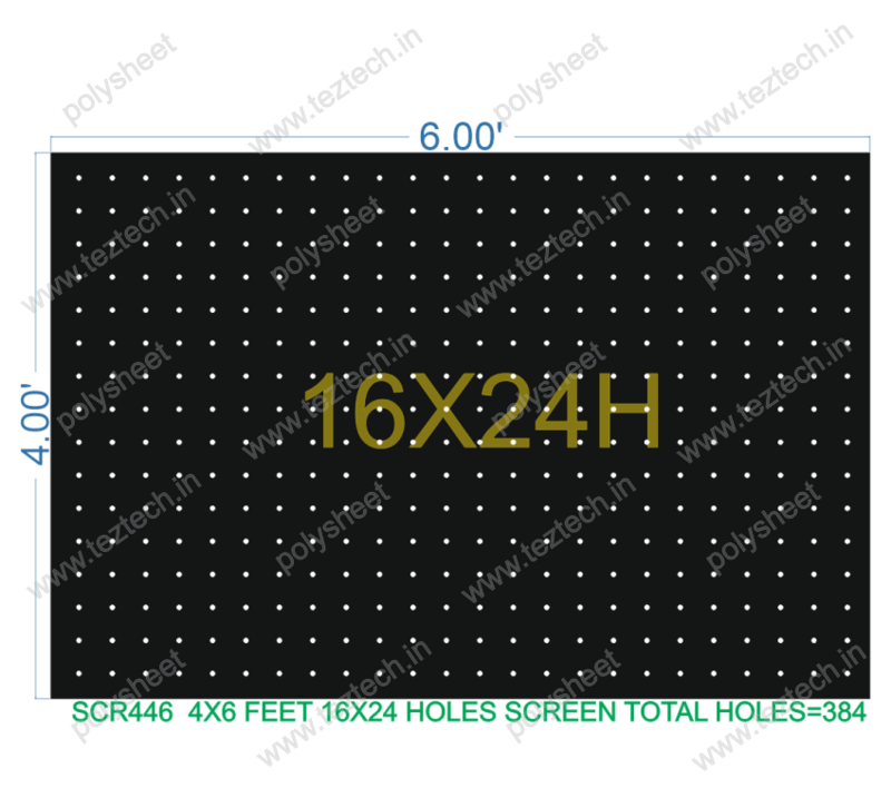 SCR446 4X6 FEET 16X24 HOLES SCREEN TOTAL HOLES=384