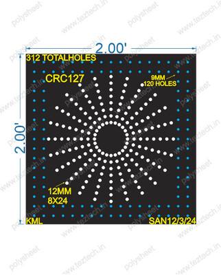 CRC127 2x2FEET 8X24 HOLES CIRCLE TOTAL HOLES=192 (BORDER 9MM 120 HOLES)