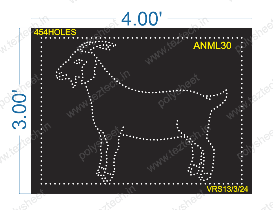 ANML30 GOT 3X4 FEET 454 HOLES