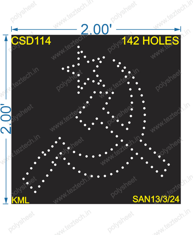 CSD114 CUSTOME DESIGN 2X2 FEET 142HOLES