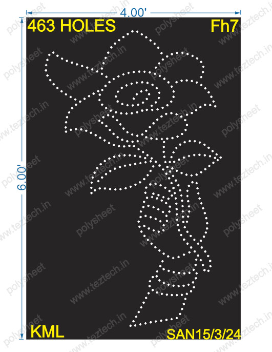 FH7 FLOWER WITH HAND 6X4 FEET 463HOLES