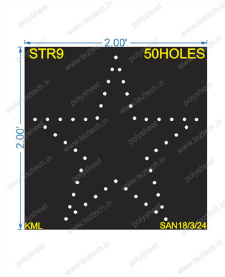 STR9 STAR 2X2FEET 50HOLES