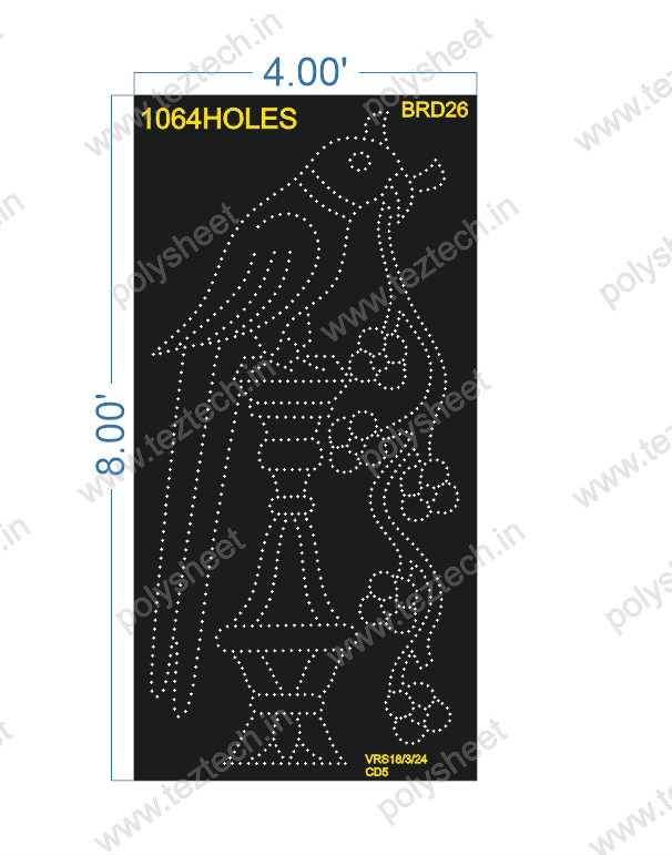 BRD26 PARROT 8X4 FEET 1064 HOLES