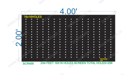 SCR456  2X4 FEET 16X16 HOLES SCREEN TOTAL HOLES=256