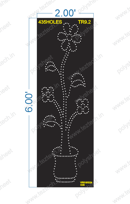 TR9.2 FLOWER POT 1 PART 6X2 FEET 435 HOLES