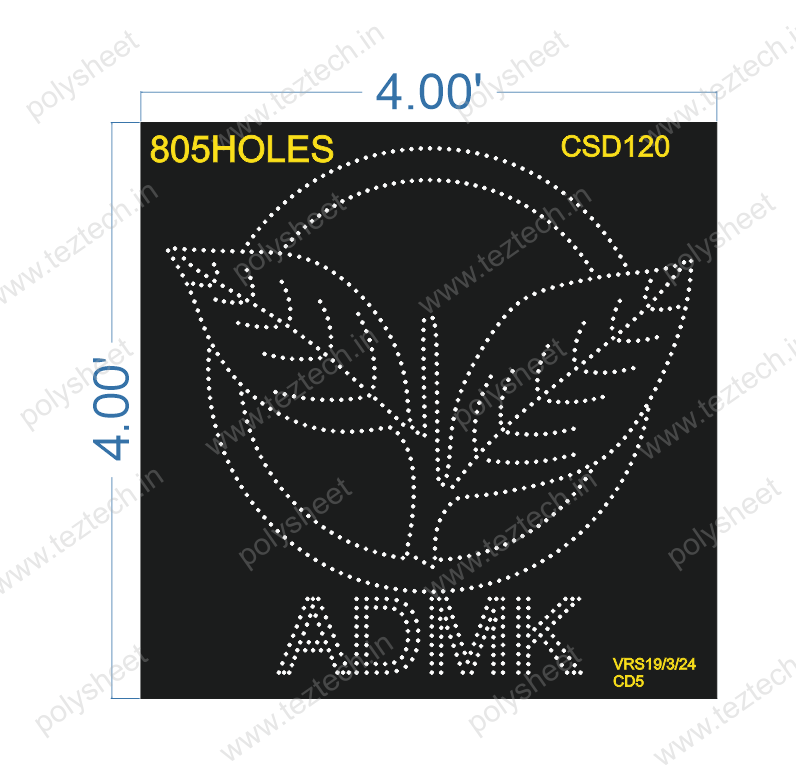 CSD120 ADMK 4X4 FEET 805 HOLES