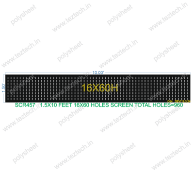 SCR457	1.5X10 FEET 16X60 HOLES SCREEN TOTAL HOLES=960