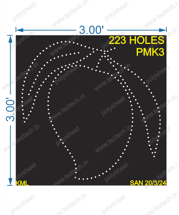 PMK3 Pattali Makkal Katchi 3X3 FEET 223 HOLES