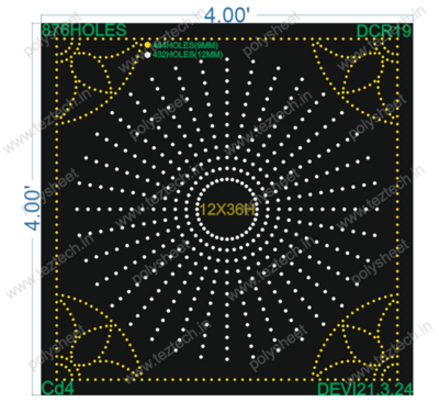 DCR19 DESIGNER CIRCLE 4X4 FEET 876 HOLES