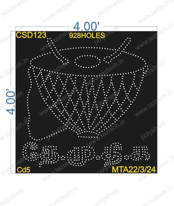 CSD123 DHOL 4X4 FEET 928 HOLES