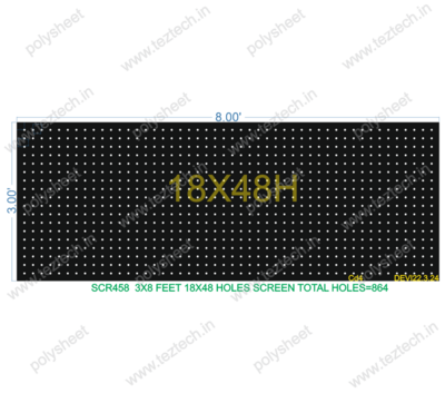 SCR458	3X8 FEET 18X48 HOLES SCREEN TOTAL HOLES=864