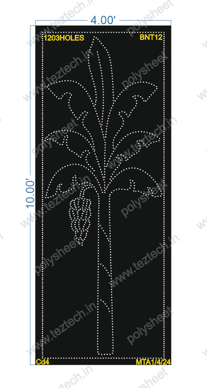BNT12 BANANA TREE 10X4 FEET 1203 HOLES