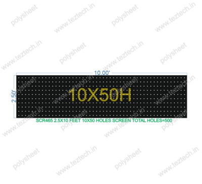 SCR465	2.5X10 FEET 10X50 HOLES SCREEN TOTAL HOLES=500
