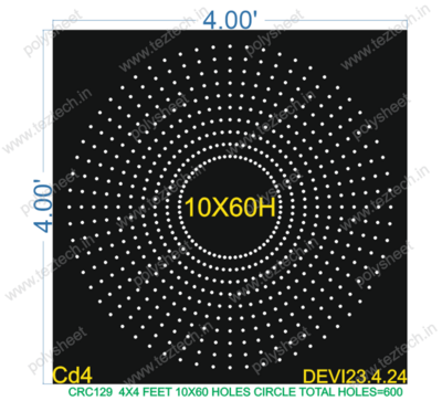 CRC129 4X4 FEET 10X60 HOLES CIRCLE TOTAL HOLES=600