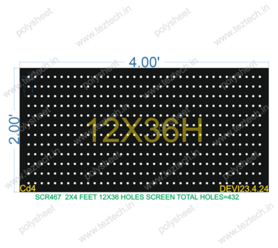 SCR467	2X4 FEET 12X36 HOLES SCREEN TOTAL HOLES=432