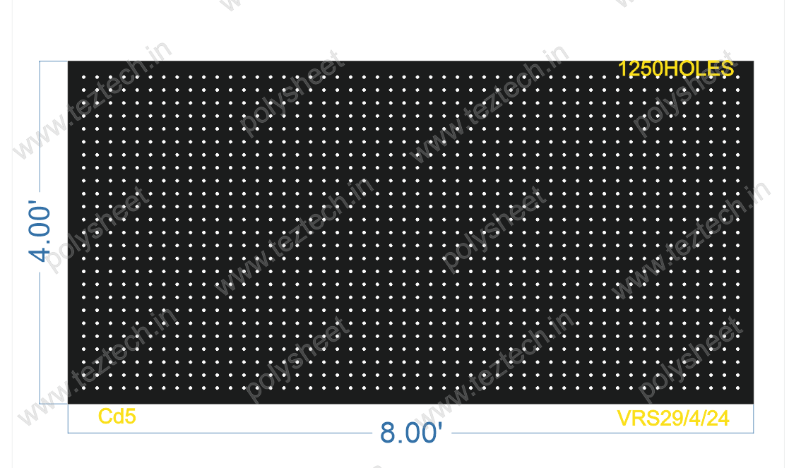 SCR468  4X8 FEET 25X50 HOLES SCREEN TOTAL HOLES=1250