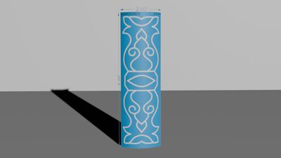 ST-P1 STICKER PILLAR 2X6 FEET 303 ROUNDS, POLYSHEET: BLACK SHEET WITH HOLES FOR 9 MM LED, STICKER: STICKER