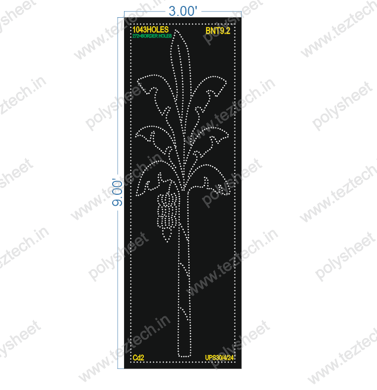 BNT9.2 BANANA TREE 9X3 FEET 1043 HOLES