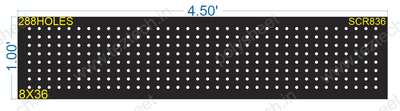 SCR469  1X4.5 FEET 8X36 HOLES SCREEN TOTAL HOLES=288