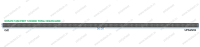 SCR470 1X50 FEET 12X350 HOLES SCREEN TOTAL HOLES=4200