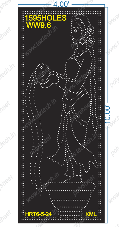 WW9.6 WELCOME WITH WOMAN 10X4FT 1595HOLES