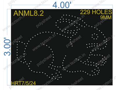 ANML8.2 ANIMAL 4X3 FT 229 HOLES