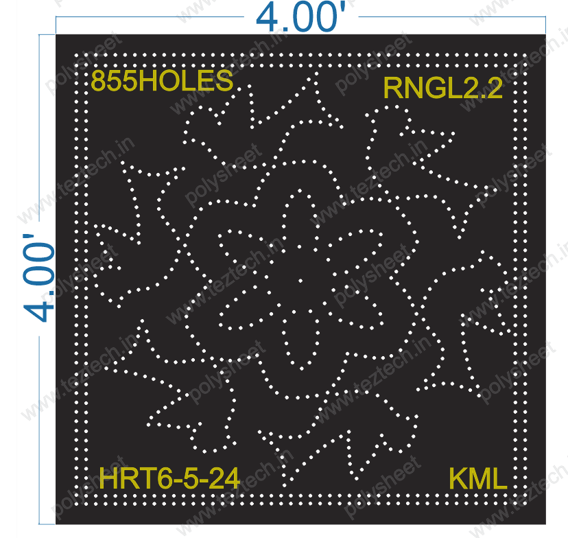 RNGL2.2  RANGOLI 4X4 FEET 855 HOLES