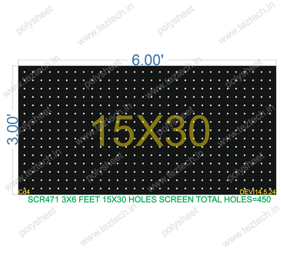 SCR471	3X6 FEET 15X30 HOLES SCREEN TOTAL HOLES=450