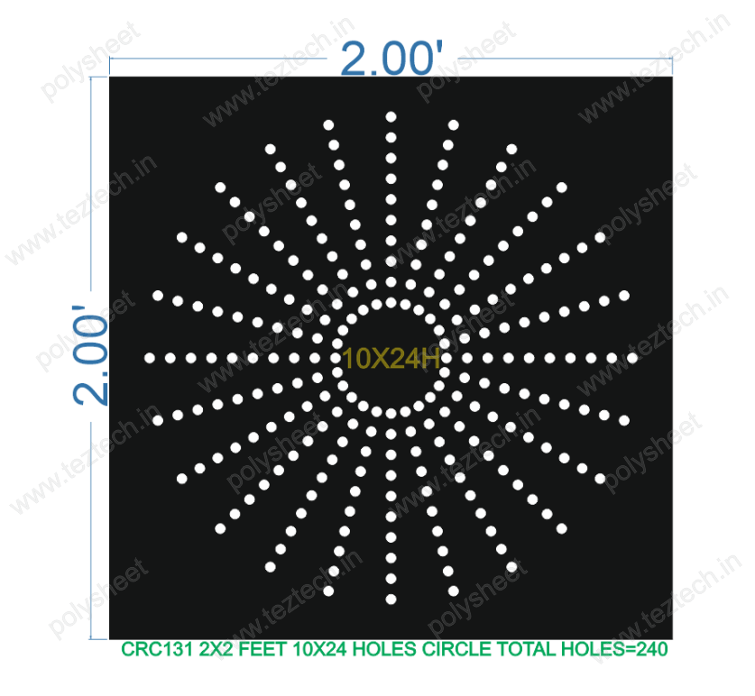 CRC131 2X2 FEET 10X24 HOLES CIRCLE TOTAL HOLES=240