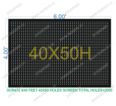 SCR472 4X6 FEET 40X50 HOLES SCREEN TOTAL HOLES=2000