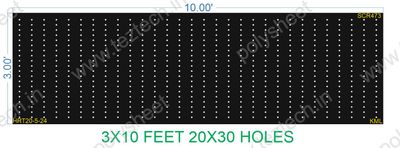 SCR473 3X10 FEET 20X30 HOLES SCREEN TOTAL HOLES=600