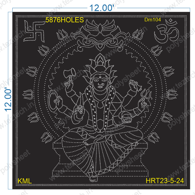 DM104  DEVI MATA 12X12 FEET 5876 HOLES (3 PARTS)