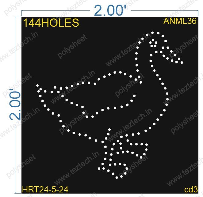 ANML36 DUCK 2X2 FEET 144 HOLES