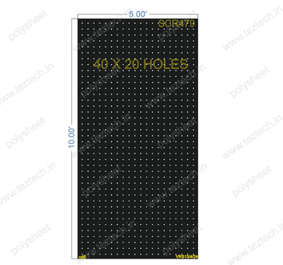 SCR479	10X5 FEET 40X20 HOLES SCREEN TOTAL HOLES=800