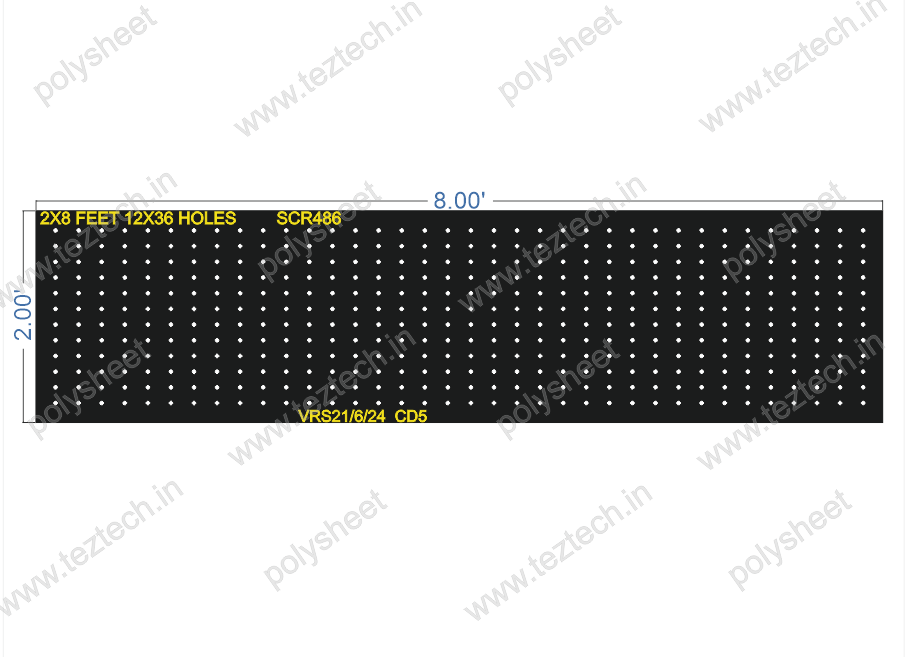 SCR486	2X8 FEET 12X36 HOLES SCREEN TOTAL HOLES=432