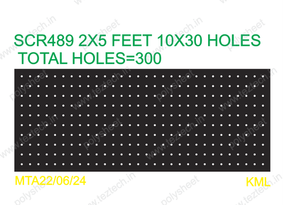 SCR489 SCREEN 2X5 FEET 10X30 HOLES SCREEN TOTAL HOLES=300