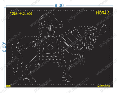 HOR4.3 HORS 6X8 FEET 1256 HOLES