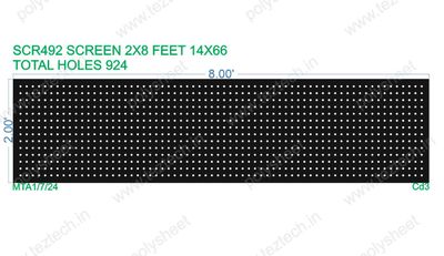 SCR492 2X8 FEET 14X66 HOLES SCREEN TOTAL HOLES=924