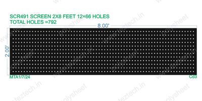 SCR491 2X8 FEET 12X66 HOLES SCREEN TOTAL HOLES=792