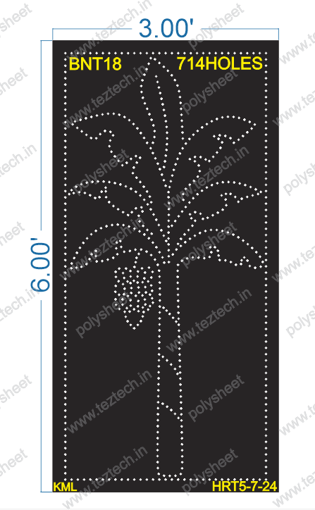 BNT18 BANANA TREE 6X3 FEET 714 HOLES