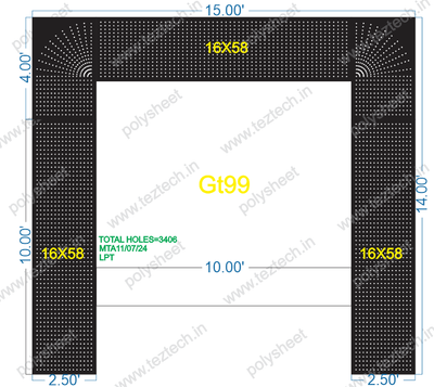 GT99 GATE 14X15 FEET 3406 HOLES