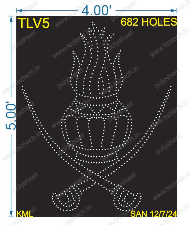 TLV5 TAALVAR 5X4 FEET 682 HOLES