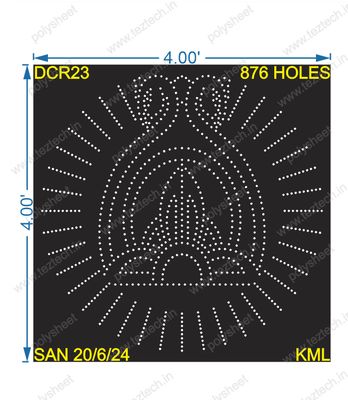 DCR23 DESIGNER CIRCLE 4X4 FEET 876 HOLES