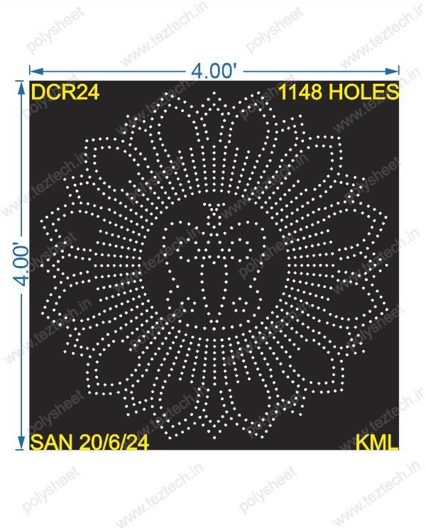 DCR24 DESIGNER CIRCLE 4X4 FEET 1148 HOLES