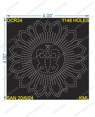 DCR24 DESIGNER CIRCLE 4X4 FEET 1148 HOLES