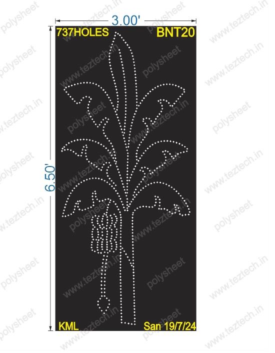 BNT20 BANANA TREE 6.5X3 FEET 737 HOLES