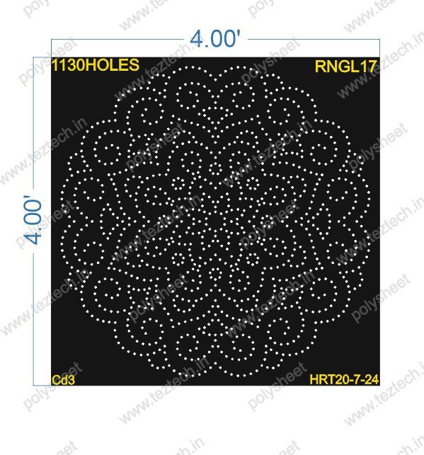 RNGL17 RANGOLI 4X4 FEET 1130 HOLES